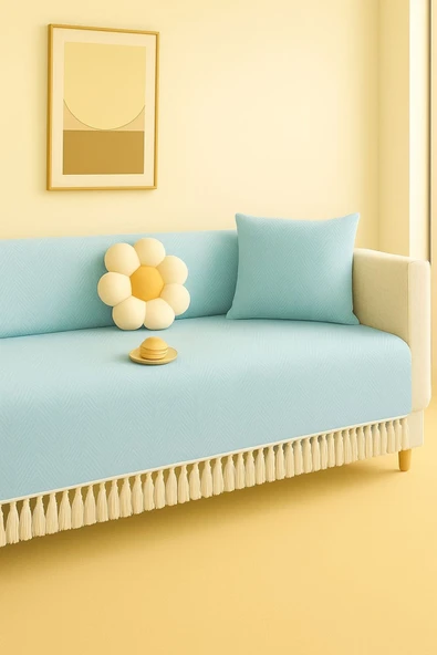 Sheri Home Berlina Koltuk Örtüsü Kaymaz Kumaş Özelliği | Koltuk Şalı 180 X 200 Cm PiKE8882199 ürün görseli 1