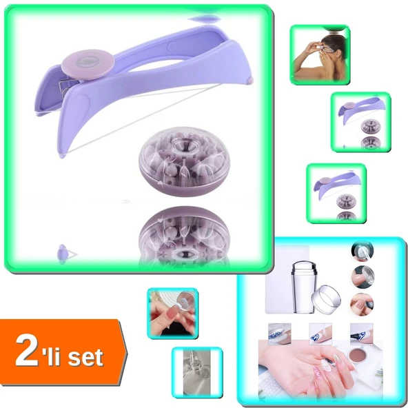 Pratik Tüy Alma Aleti + Tırnak Baskı Aparatı 2'li Set X1A2B3 ürün görseli 1