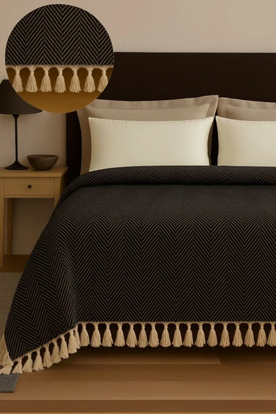 Sheri Home Tekstil Mathilda Çift Kişilik Pike 195x230 Cm %100 PamukTY8865655 ürün görseli 1