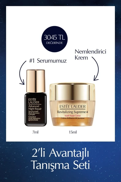 Seyahat Boy Cilt Bakım Seti - Advanced Night Repair Serum 7ml Revitalizing Supreme Krem 15ml ürün görseli 1