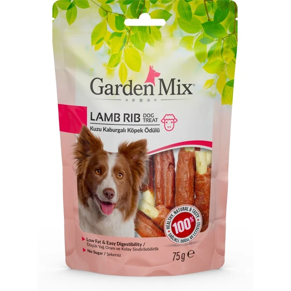 Garden Mix Kuzu Kaburgalı Köpek Ödülü 75 Gr ürün görseli 1