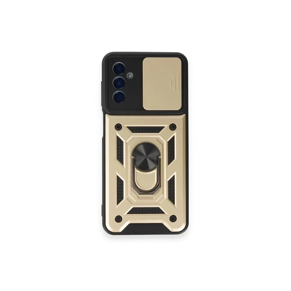 Samsung Galaxy M14 5g Kılıf Pars Lens Yüzüklü Silikon - Gold ürün görseli 1