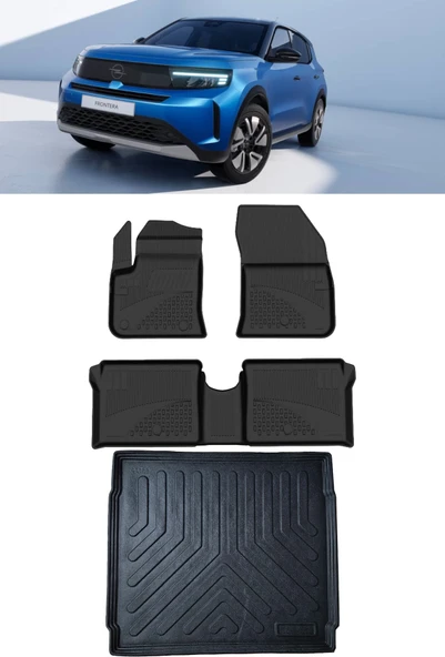 Sahler Opel Frontera 2025 ve Sonrası Elektrikli 4.5D Paspas 3D Rizline ALT Bagaj HavuzU ürün görseli 1