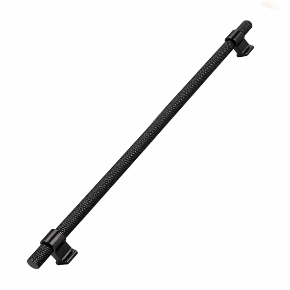 Hisar Siyah Metal Kulp 512 mm Tırtıklı Desen Mobilya Çekmece Mutfak Dolabı Dolap Kulpları Kulbu ürün görseli 1