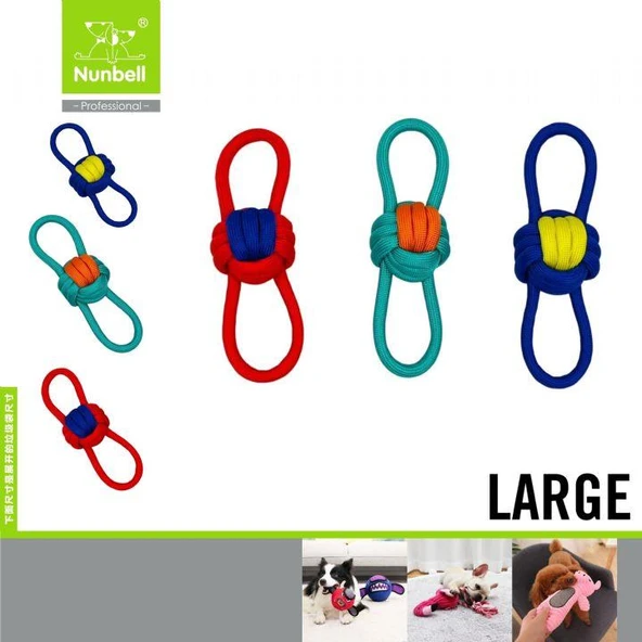 Nunbell Köpek Diş İpi Tutmalı Sekiz Şeklinde Büyük L ürün görseli 1