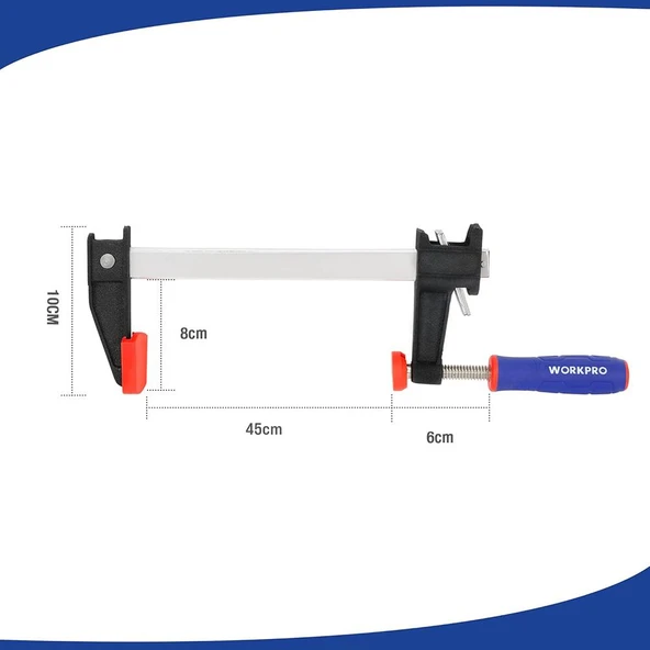WORKPRO WP232032 45cm Döküm Profesyonel Marangoz İşkence - Resim 3