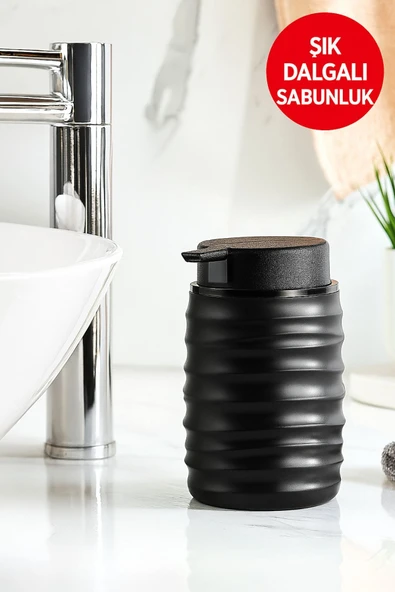 Mutfak ve Banyo İçin Şık Tasarımlı Sabunluk Siyah ürün görseli 1