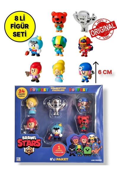 Brawl Star 8 Li Figür Seti - Model 2 - (LEON MEG) ürün görseli 1