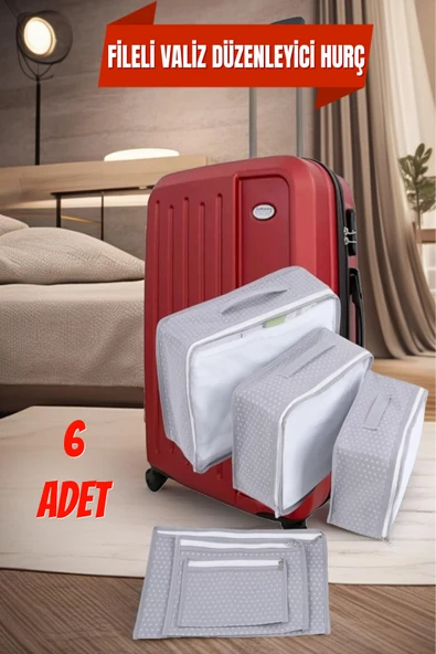 6 Adet Fileli Valiz Düzenleyici Set ürün görseli 1
