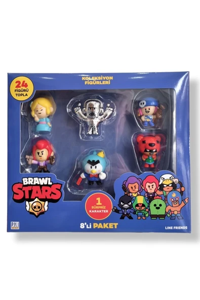 Brawl Star 8 Li Figür Seti - Model 2 - (LEON MEG) - Resim 6