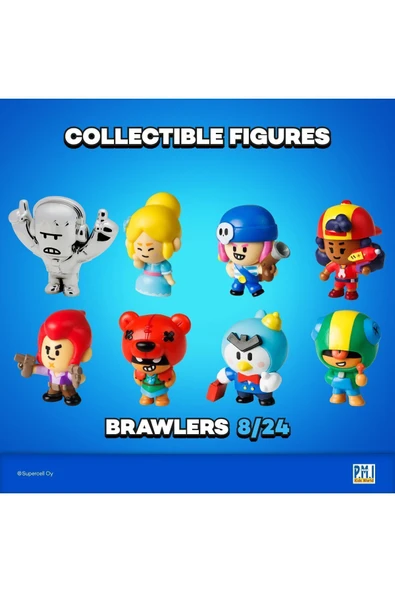 Brawl Star 8 Li Figür Seti - Model 2 - (LEON MEG) - Resim 3