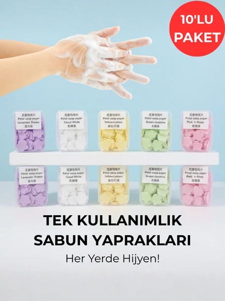 10 Pkt Tek Kullanımlık Sabun Yaprakları Seti – Çocuklar İçin Hijyen, Seyahat ve Okul İçin Pratik ürün görseli 1