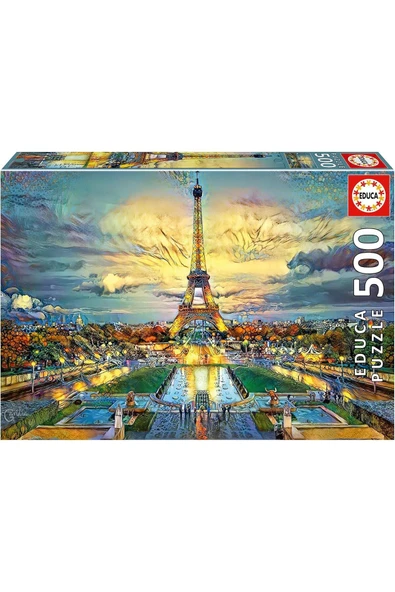 Educa 500 Parça Eyfel Kulesi Puzzle - 19621 - Eiffel Tower ürün görseli 1
