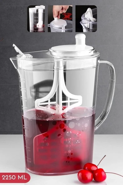 Aqua Mix Karıştıcılı 2250 Ml Ayran, Limonata Vb. Sürahi ürün görseli 1