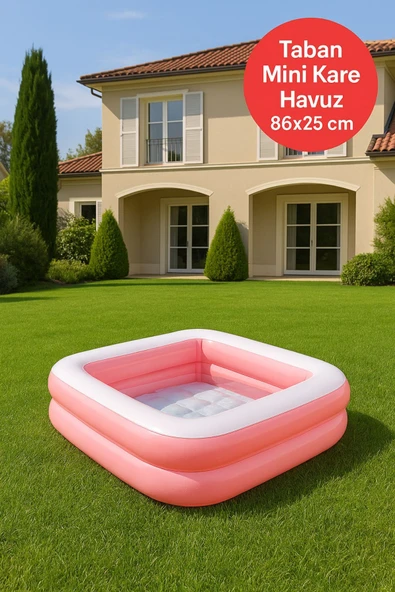 Yaz Serinliği Kare Çocuk Havuzu – 86x25 Pembe ürün görseli 1