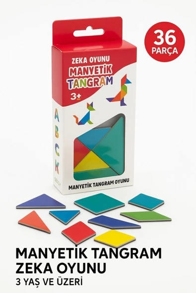 Manyetik Tangram Zeka Oyunu – 36 Parça ürün görseli 1