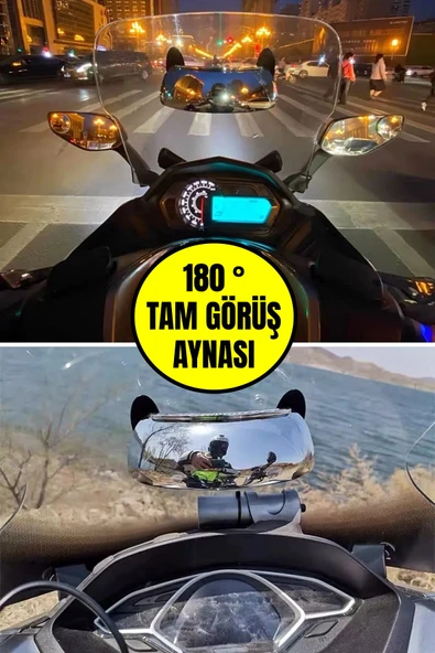 Motosiklet 180 Derece Tam Görüş Aynası, Motosiklet Dikiz Aynası 180 Derece Geniş Açı ürün görseli 1