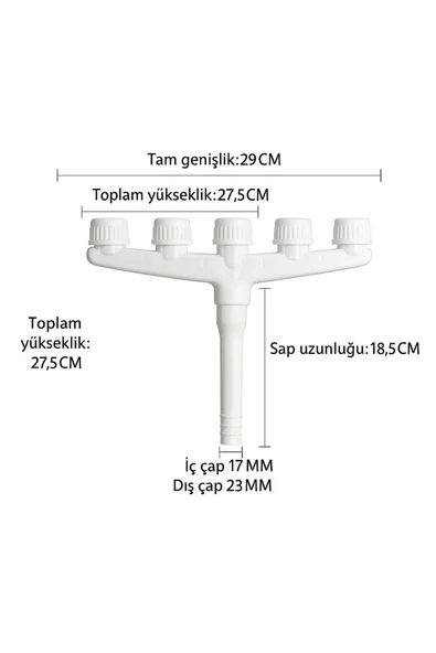 Verimli Vana 5 Gözlü Sulama Ucu - Resim 4