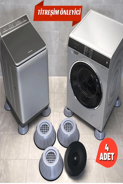 Çamaşır Makinesi Titreşim Engelleyici Stoper GRİ 4 lü Set ürün görseli 1