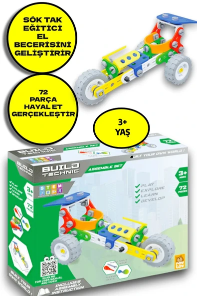 Sök Tak Araçlar- Eğitici El Becerisini Geliştirir - 72 Parça ürün görseli 1