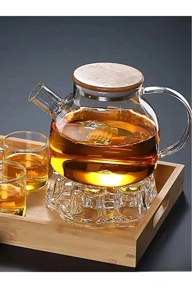 Bambu Kapaklı Demlik 1000 ml - Resim 3