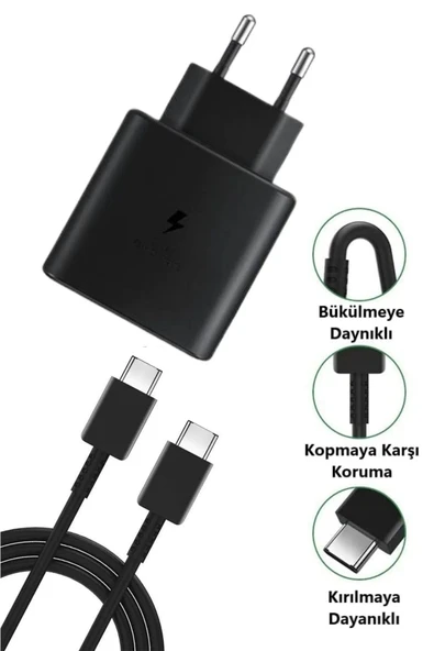 Hızlı Şarj Edebilen TYPE C uçlu Şarj Aleti 65W Siyah ürün görseli 1