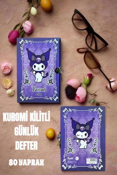 Kuromi Kilitli Defter 80 Yaprak Mavi- 14 X 20 ürün görseli 1