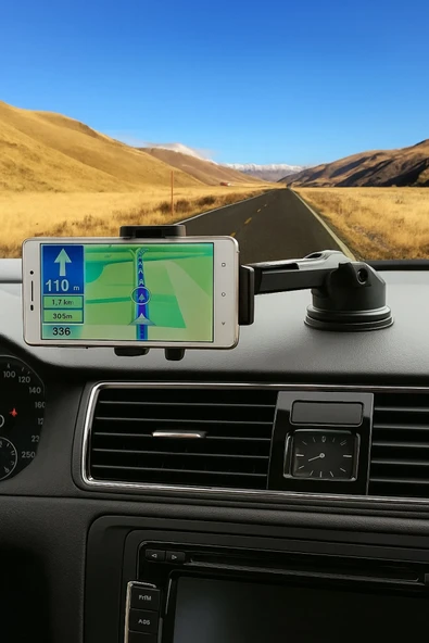 360° Dönebilen Vantuzlu Araç Telefon Tutucu - Resim 2