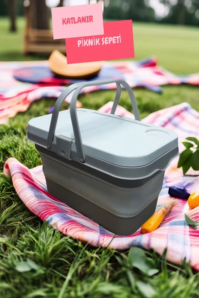 17 Litre Krem Piknik Çantası - Piknik Sepeti - Kamp Sepeti ürün görseli 1