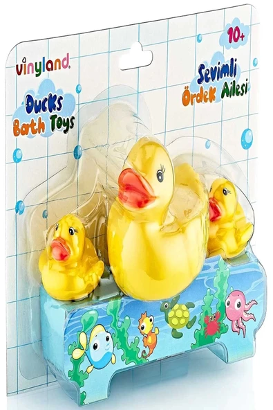 Vinyland Vinil Ördek Ailesi Banyo Ve Havuz Oyuncakları Sarı ürün görseli 1