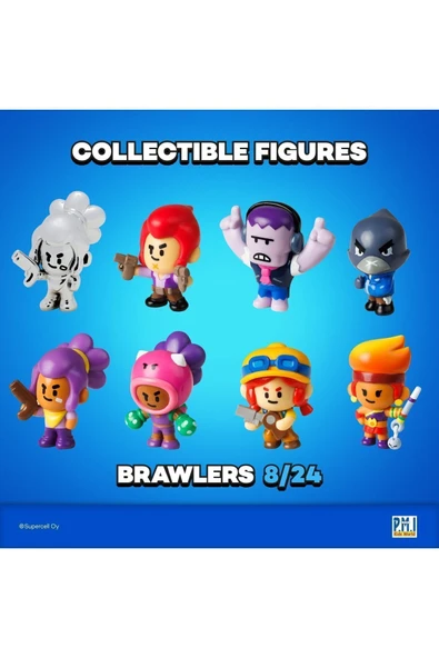 8 li Brawls Star  Figür Seti  - Model 3 - (Amber + Crow) - Resim 5
