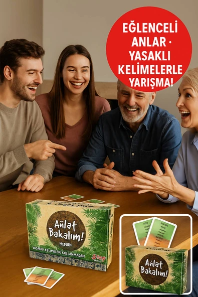 Anlat Bakalım Medium Yasaklı Kelimeler Oyunu – Aile ve Arkadaşlar İçin Eğlenceli Kelime Yarışı ürün görseli 1
