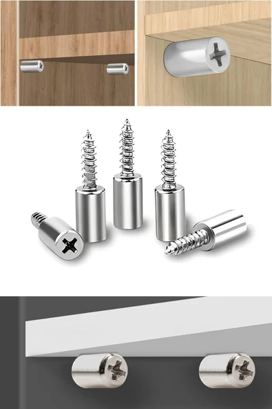 ® 30 Adet Dayanıklı Metal Raf Tutucu Raf Pimi Vida ürün görseli 1