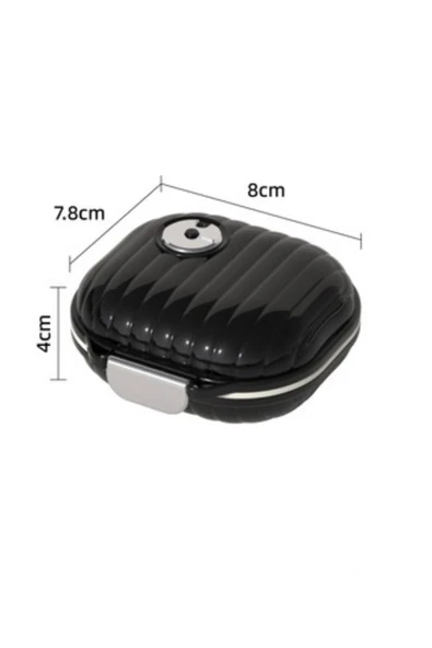 Siyah Mini İlaç Kutusu - Resim 3