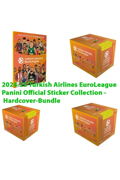 2024-25 Turkish Airlines EuroLeague Panini Official Sticker Collection Hardcover-Bundle Ltd Edition ürün görseli 1