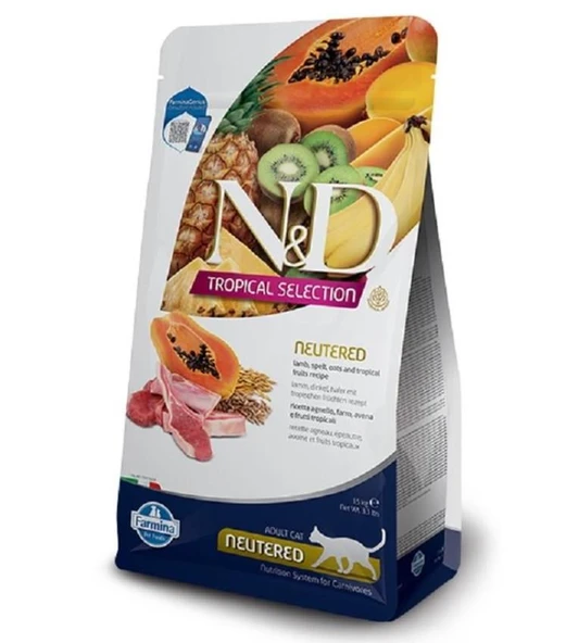 N&D Tropical Selection Sterilised Kuzu Etli Kısırlaştırılmış Kedi Maması 1.5 Kg ürün görseli 1