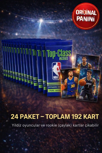 Panini Nba Top Class 2024 Koleksiyonluk Basketbolcu Kartları + 24 Paket (192 Adet Kart) ürün görseli 1