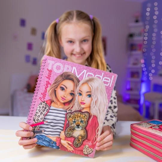 TOPModel Leoheart Spiral Boyama Kitabı 40 Sayfa Çıkartmalı Kız Çocuk Boyama Defteri ürün görseli 1