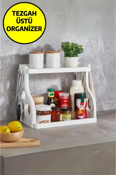 Tezgah Üstü Çok Amaçlı Elegance Organizer / Düzenleyici Beyaz ürün görseli 1