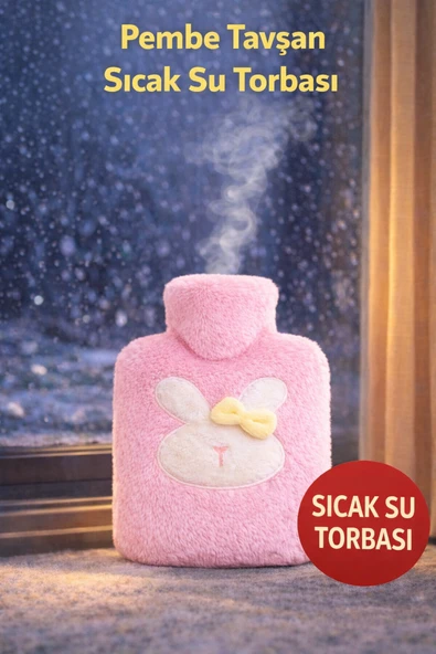 Pembe Peluş Sıcak Su Torbası – Regl Ağrısı & Kış İçin El Isıtıcı ürün görseli 1