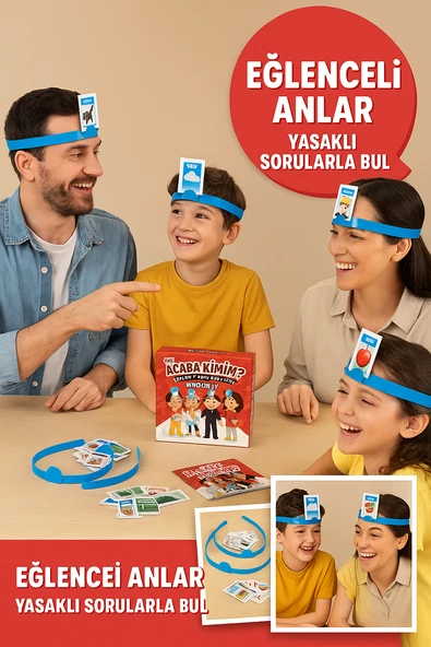 Mini Acaba Kimim? Aile Oyunu – Türkçe İngilizce Zeka ve İfade Geliştiren Kartlı Eğlence Seti ürün görseli 1