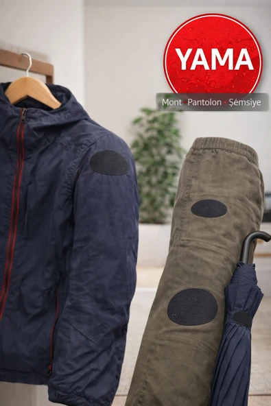 Su Geçirmez Mont Pantolon Yaması | Çıkar Yapıştır Hazır Kesilmiş Kumaş Onarım Seti ürün görseli 1