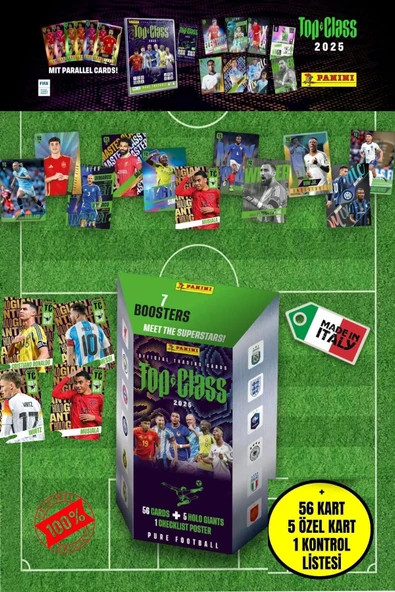 Panini TOP CLASS 2025 Blaster kutusu 1 Box 56 Kart ürün görseli 1