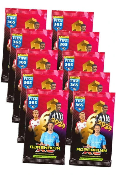 Panini Adrenalyn Fifa 365 - 2024 Official Trading Card Futbolcu Kartları 10 Paket (60 Kart) ürün görseli 1