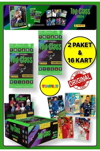 Panini Fifa Top Class 2024 Koleksiyonluk Futbolcu Kartları + 2 Paket (16 Adet Kart) ürün görseli 1