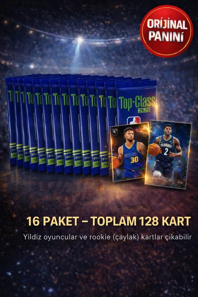 Panini Nba Top Class 2024 Koleksiyonluk Basketbolcu Kartları + 16 Paket 128 Adet Kart ürün görseli 1