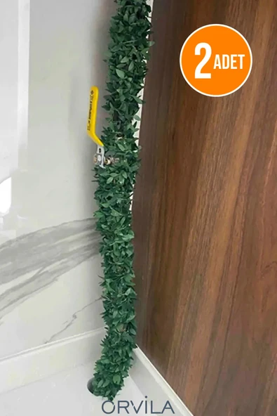 2 Adet - Telli Sarmaşık Yaprak Şerit Yapay Çiçek Sarmaşık Süsleme Çiçeği - 2x7 Metre (14 Metre) ürün görseli 1