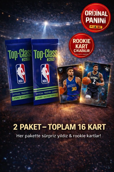 Panini Nba Top Class 2024 Koleksiyonluk Basketbolcu Kartları + 2 Paket (16 Adet Kart) ürün görseli 1