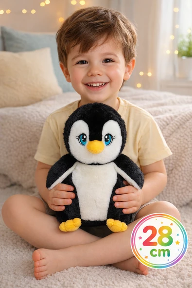 28 cm Peluş Penguen Oyuncak – Yumuşak Dolgulu Sevimli Penguen Peluş Çocuk Oyuncağı ürün görseli 1