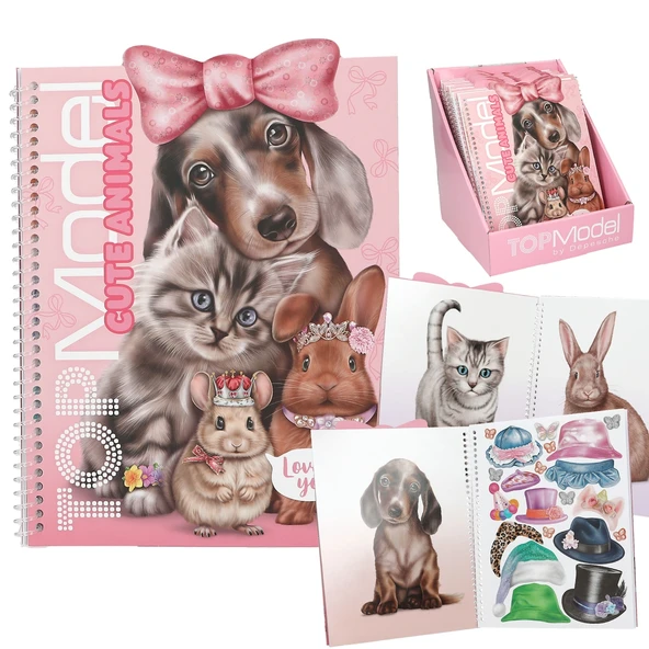 TOPModel Cute Animals Sticker Kitabı – Sevimli Hayvanlar Çıkartmalı Aktivite Defteri ürün görseli 1
